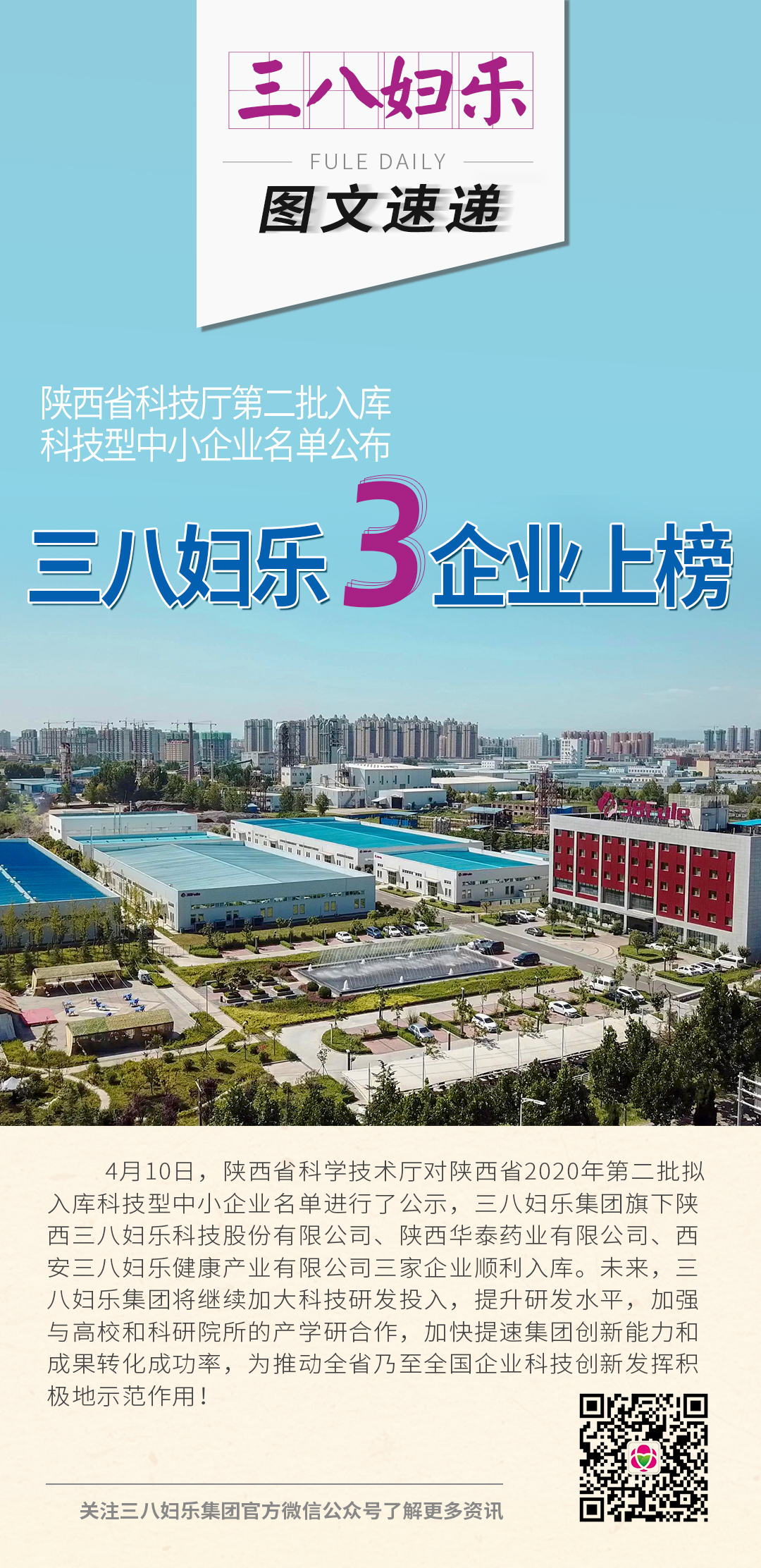三八婦樂3企業(yè)上榜陜西科技廳第二批入庫科技型中小企業(yè)名單
