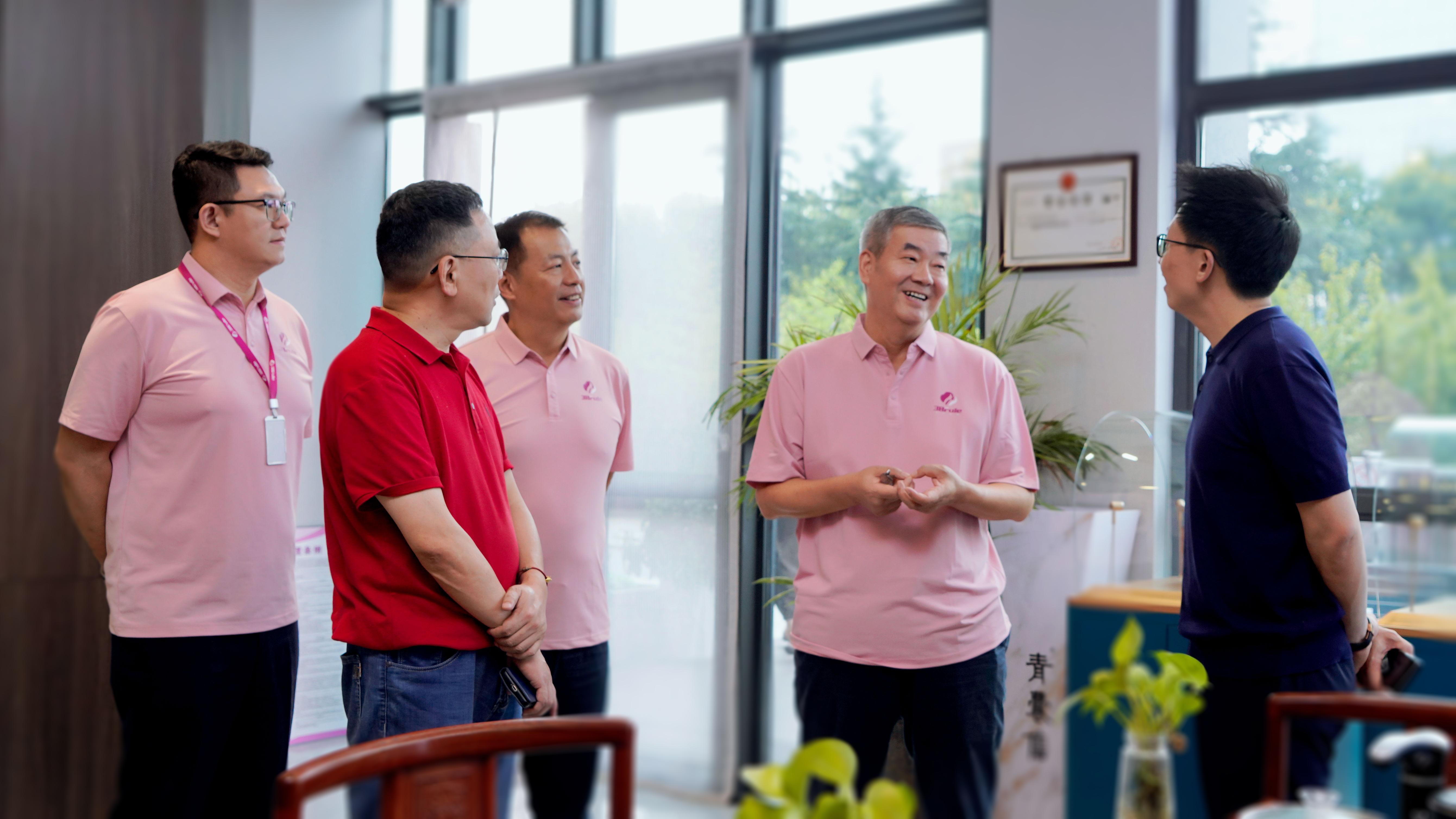 北京博奧晶方生物董事長楊越、晶準生物總裁李天民一行到三八婦樂參訪交流