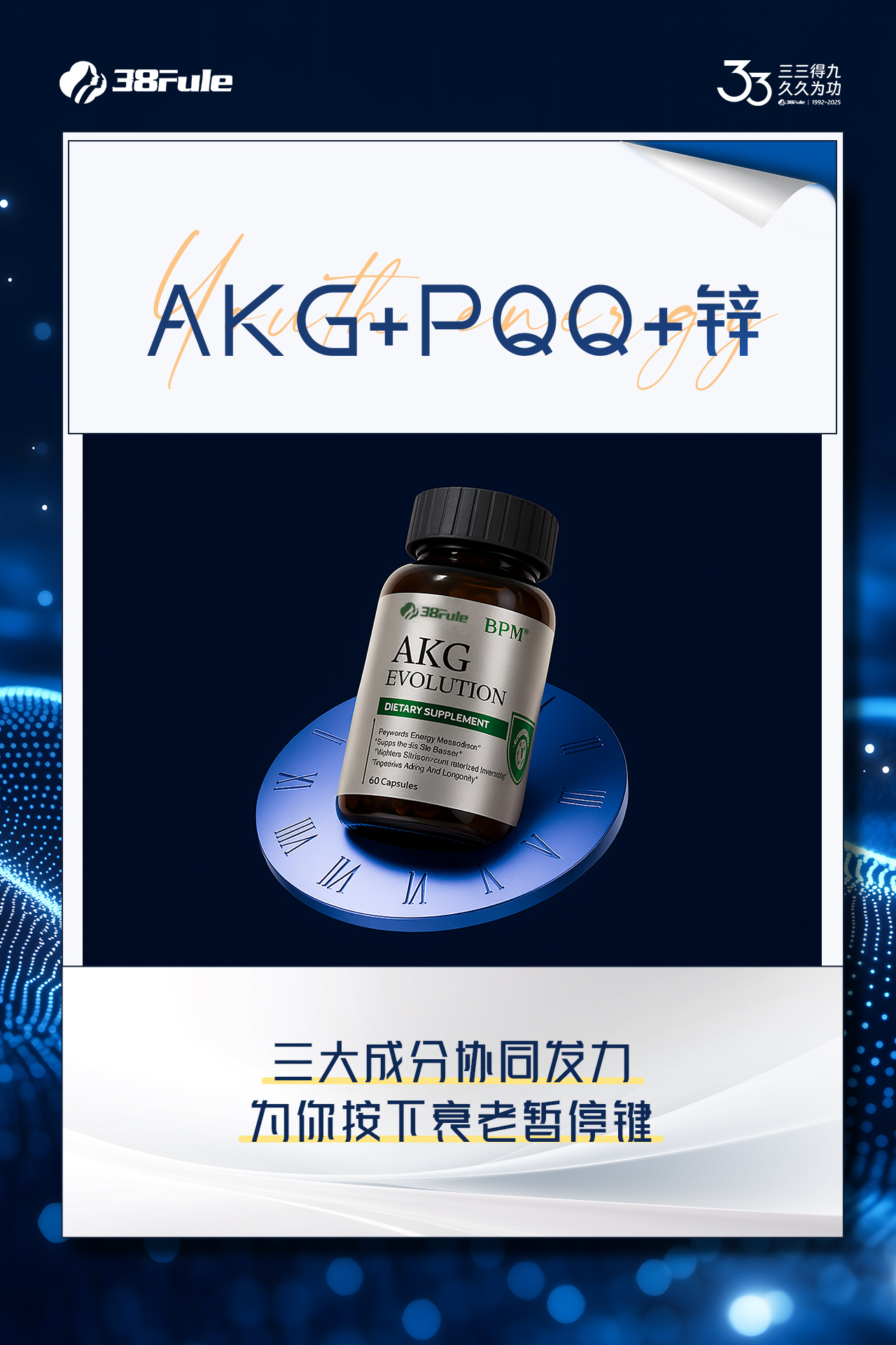 抗衰新突破AKG（PQQ版）— 煥活你的青春